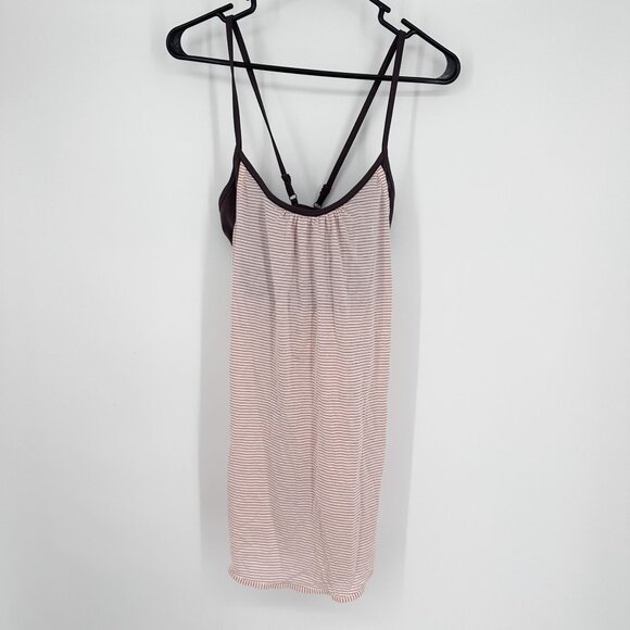 Calia By Carrie Underwood NWT Double Layer Tank Top Size Medium Pink Plum Stripe - Picture 1 of 5